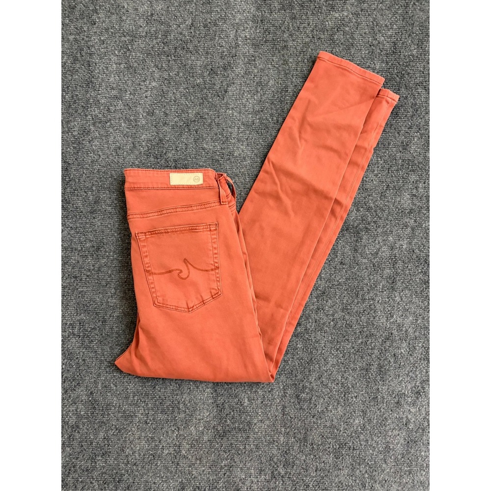 AG Adriano Goldschmied Anthropologie High Rise Abbey Ankle Skinny Jeans Orange